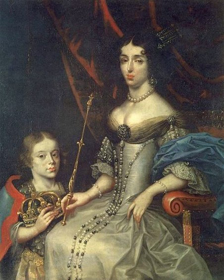 Portrait of Maria Kazimiera with her son Jakub Ludwik